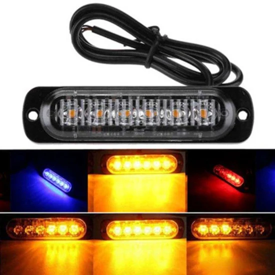 12V 24V Costante 6 LED Luce di posizione per camion con rimorchio Luce di posizione laterale rossa bianca Luce di posizione laterale a LED