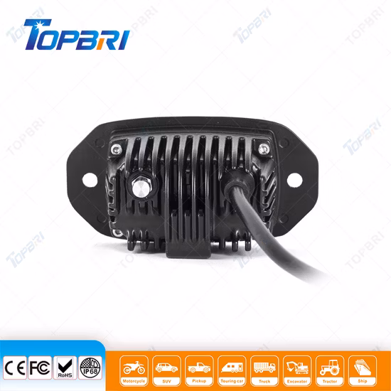 Faro da lavoro a LED per montaggio a incasso da 20 W per auto e moto CREE