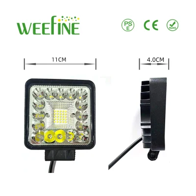 Faro da lavoro a LED CREE 3030 per camion quadrato da 123 W di marca Weefine