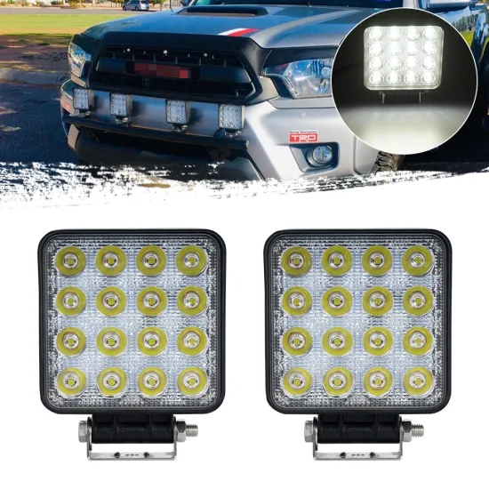 Faro da lavoro a LED per accessori per motociclette per auto fuoristrada per camion per auto da 48 W (GF-016Z03)