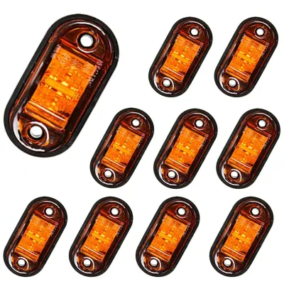 2PCS 12V 24 LED ovale camion rimorchio stop girare coda luce freno indicatore laterale lampada rimorchio camion lampada rosso kit set