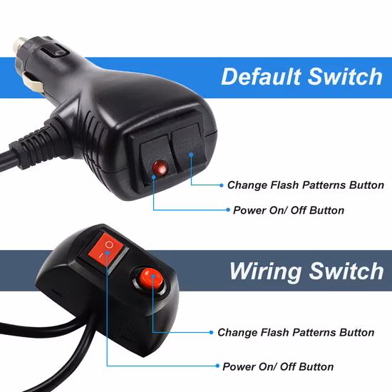 Barra luminosa di emergenza a LED per auto della polizia di avvertimento di emergenza a 4 colori con altoparlante sottile da 70 W 137 mm