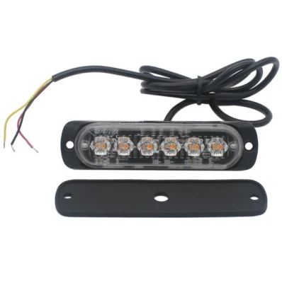 Segnale di emergenza per auto ad alta visibilità Illuminazione di avvertenza 12V 24V Lampeggiante 6W LED Veicolo Camion LED Avvertimento Luce stroboscopica LED Indicatore laterale Segnaletica stradale