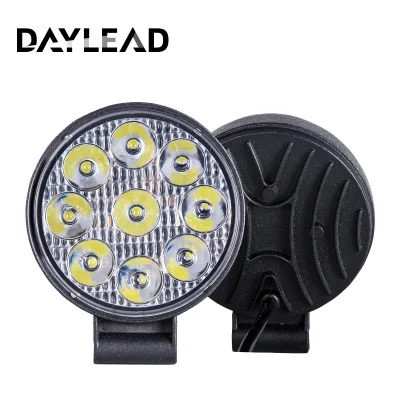 Faro da lavoro per auto a LED impermeabile da 27 W per camion fuoristrada lampeggiante quadrato per auto al miglior prezzo