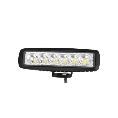 Faro da lavoro LED Epistar sottile Emark 12V/24V nero da 18W da 6 pollici a basso costo per SUV fuoristrada