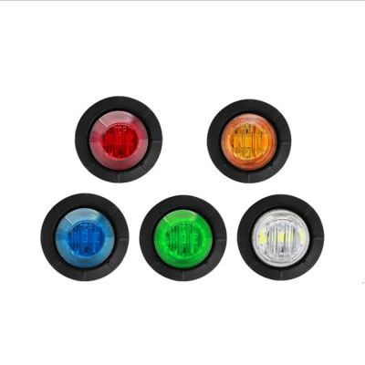 Luci di posizione laterali per camion 12V 24V Lampada a LED rotonda per rimorchio per trattore per camion, indicatore di direzione, lampada fanale posteriore