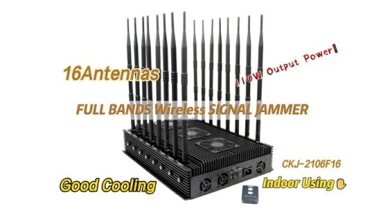 Emittente di disturbo utilizzata del segnale Wi-Fi GSM 3G 4G 5g del telefono cellulare ad alta potenza da tavolo 110W a 16 bande