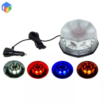 DC 12V-24V Colore bianco 8 LED COB Lampeggiante di sicurezza per ambulanze, scuolabus e camion