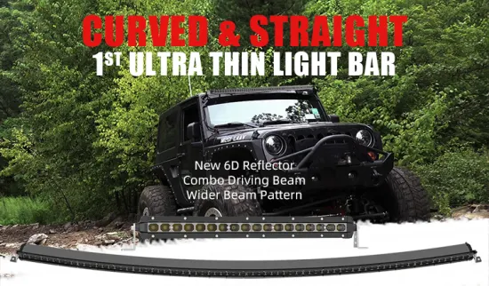 Barra luminosa curva ATV UTV Off Road 20 26 32 38 44 Barra luminosa LED curva sottile a fila singola da 50 pollici